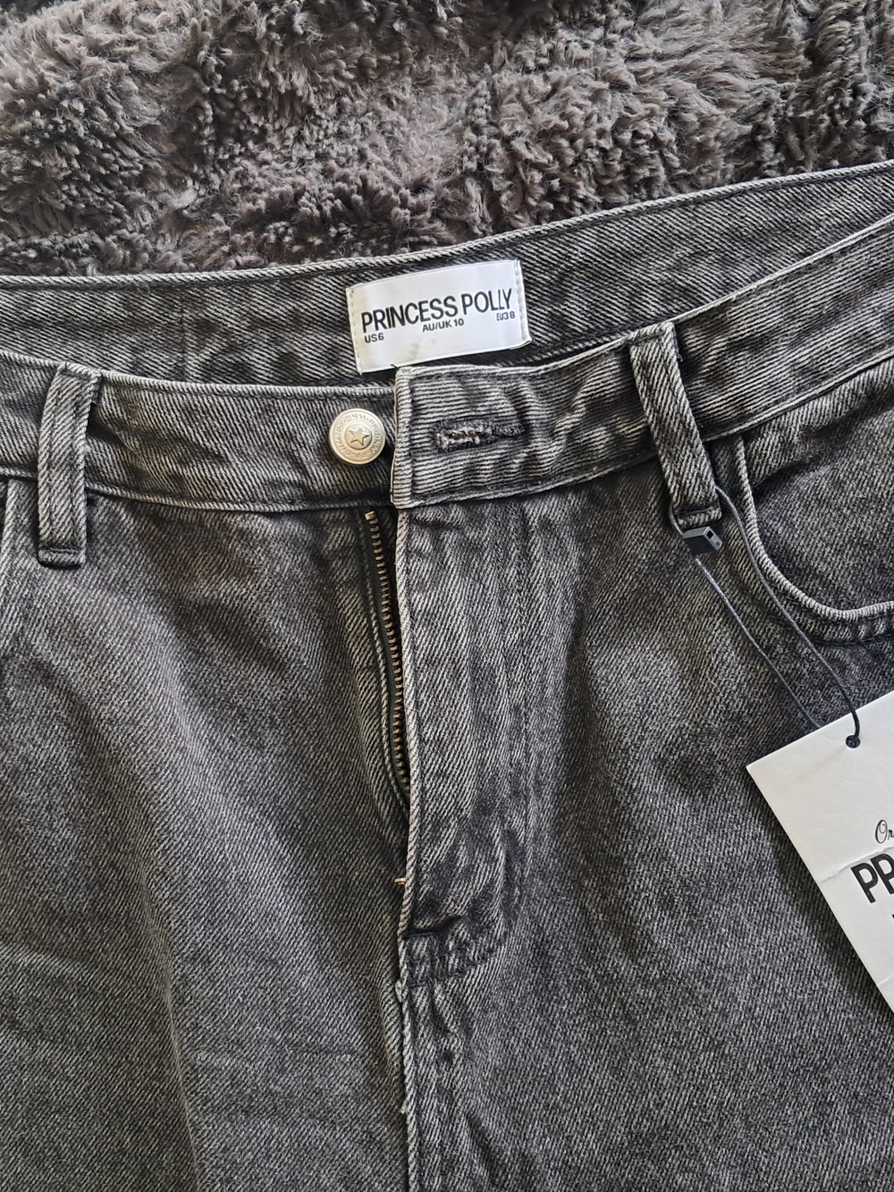 Princess Polly Arlington Washed Black Straight Leg Jeans - Picture 4 of 4